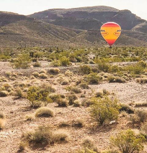 Excursión desierto Mojave en globo
